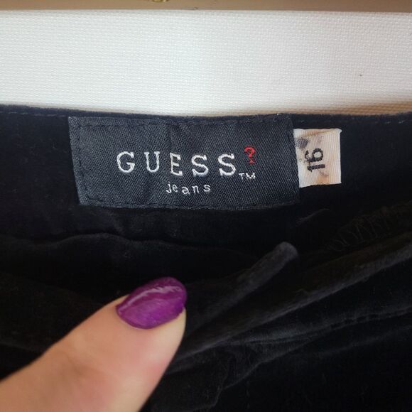 Guess Velvet Classic Black Pants - Picture 4 of 16